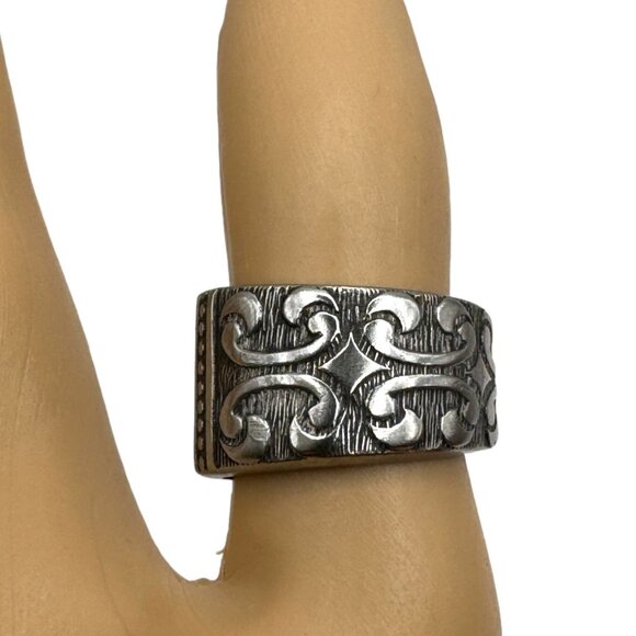 Spoon Open Ring from Roger's Co Casa Vista Coll. Size 7 Vintage Stainless Steel - Picture 8 of 17